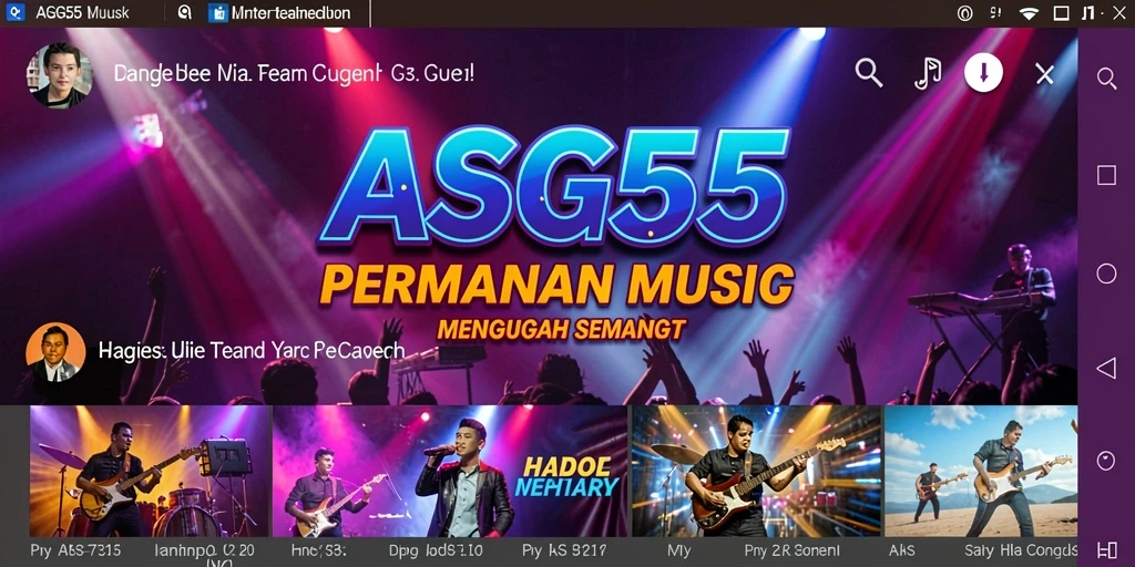 Screenshot dari gameplay ASG55 yang penuh musik dan tantangan.