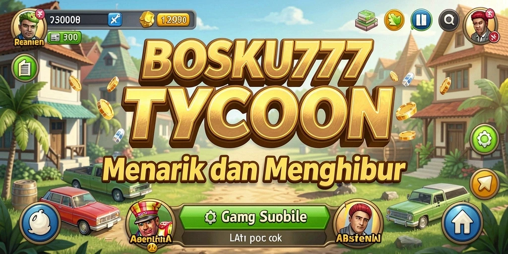 Tampilan gameplay di BOSKU777 dengan berbagai fitur Tycoon yang menarik.