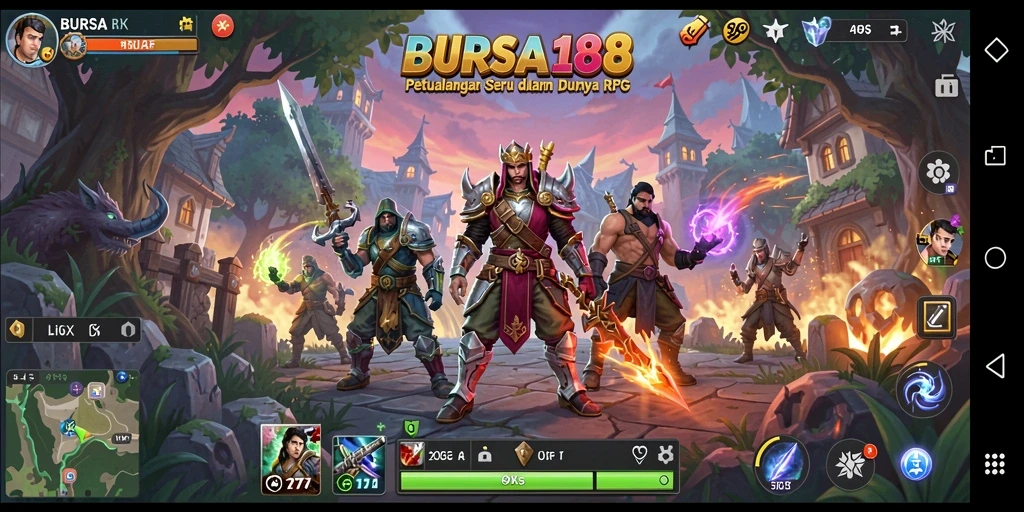 Tampilan seru gameplay BURSA188 yang penuh petualangan RPG.