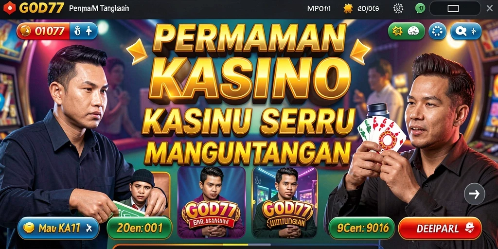 Tangkapan layar menunjukkan gameplay seru di GOD77 Kasino.