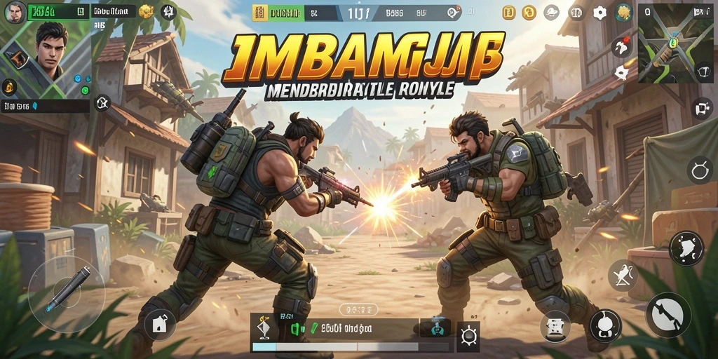 Tampilan seru dari gameplay IMBAJP yang mendebarkan di arena Battle Royale.