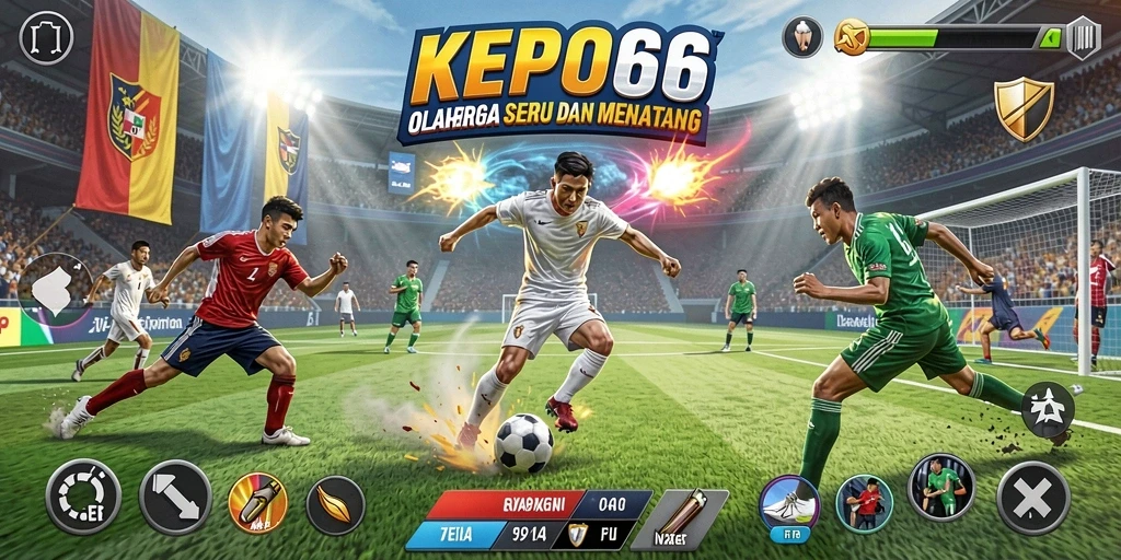Tampilan gameplay KEPO66 dengan aksi olahraga yang seru dan dinamis.