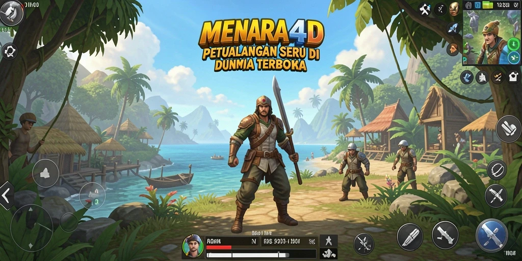 Screenshot gameplay MENARA4D menggambarkan dunia terbuka yang menakjubkan.