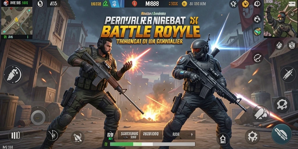 Gameplay mendebarkan dari MR888 dalam mod Battle Royale.