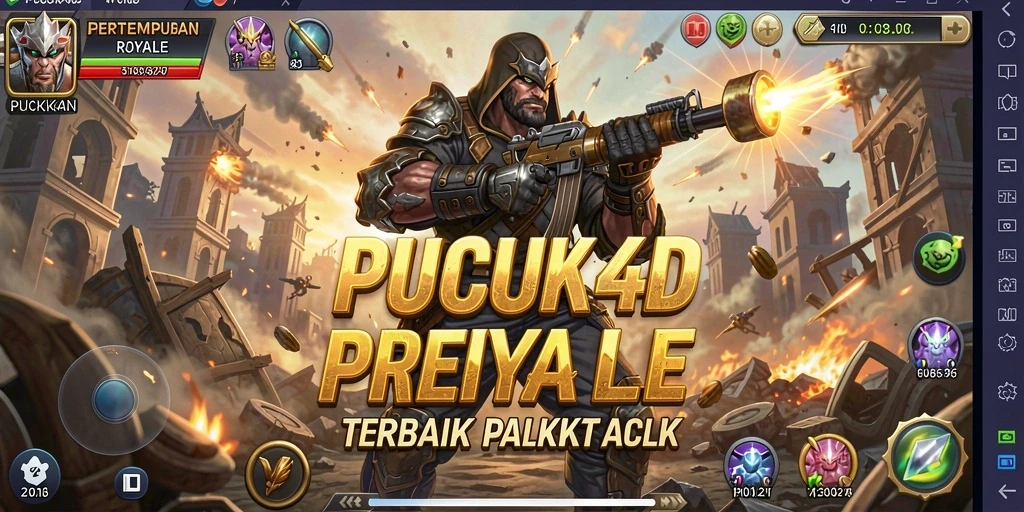 Tangkapan layar gameplay PUCUK4D yang menunjukkan aksi pertempuran Battle Royale.