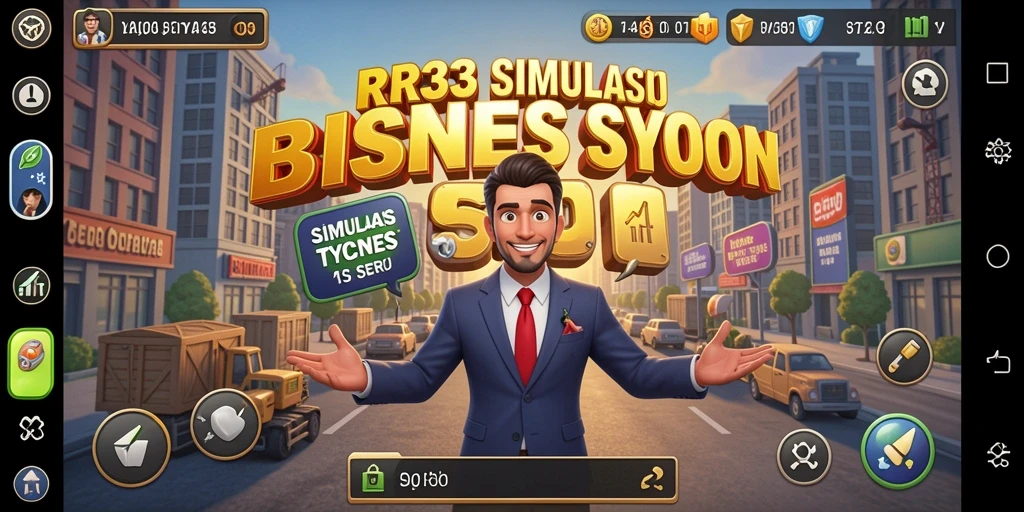 Screenshot gameplay RR33 menampilkan keseruan membangun bisnis Tycoon.