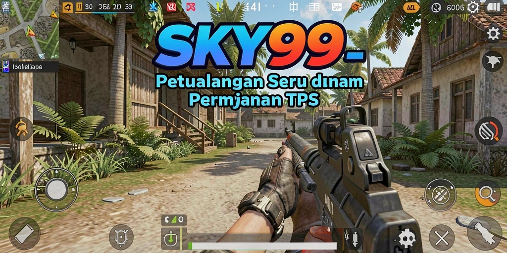 Tampilan gameplay seru dalam SKY99 di arena pertarungan.