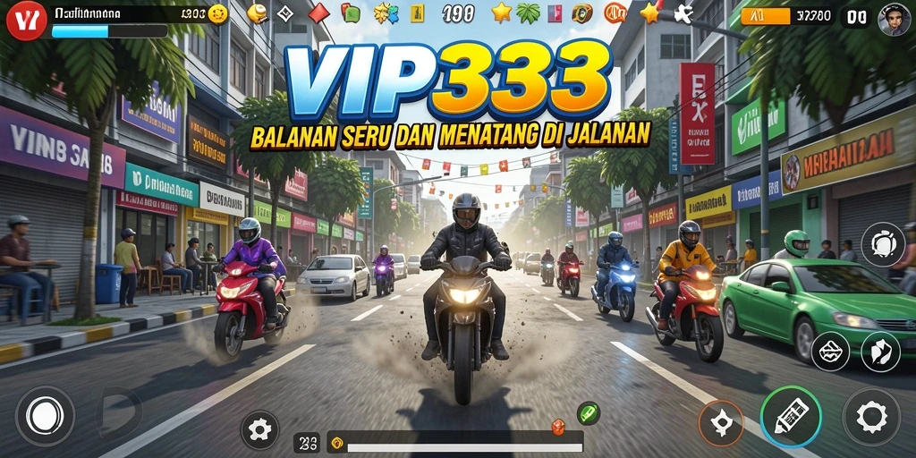 Gameplay balapan yang seru di VIP333 dengan aksi cepat.